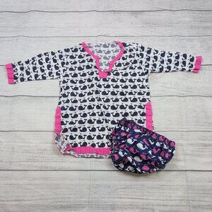 6/12m Pottery Barn Whale Cover-Up